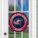 Columbus Blue Jackets Round Door Décor with Hanging Rope, 18x18