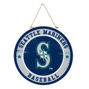 Seattle Mariners Round Door Decor with Hanging Rope, 18x18