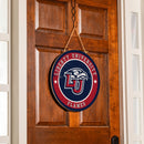 Liberty University Round Door Decor with Hanging Rope, 18x18