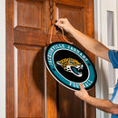 Jacksonville Jaguars Round Door Decor with Hanging Rope, 18x18
