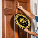 University of Iowa Round Door Décor with Hanging Rope, 18x18
