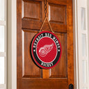 Detroit Red Wings Round Door Décor with Hanging Rope, 18x18