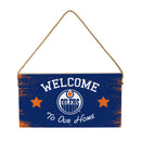Edmonton Oilers Wood Wall Sign, 6x11