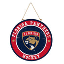 Florida Panthers Round Door Décor with Hanging Rope, 18x18