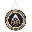 Purdue University Round Door Décor with Hanging Rope, 18x18