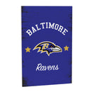 Baltimore Ravens Wood Wall Sign, 16x24