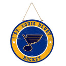 St Louis Blues Round Door Décor with Hanging Rope, 18x18