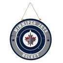 Winnipeg Jets Round Door Décor with Hanging Rope, 18x18