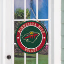 Minnesota Wild Round Door Décor with Hanging Rope, 18x18