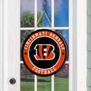 Cincinnati Bengals Round Door Decor with Hanging Rope, 18x18
