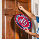 Washington Nationals Round Door Decor with Hanging Rope, 18x18