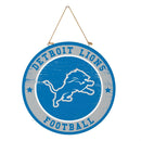 Detroit Lions Round Door Décor with Hanging Rope, 18x18