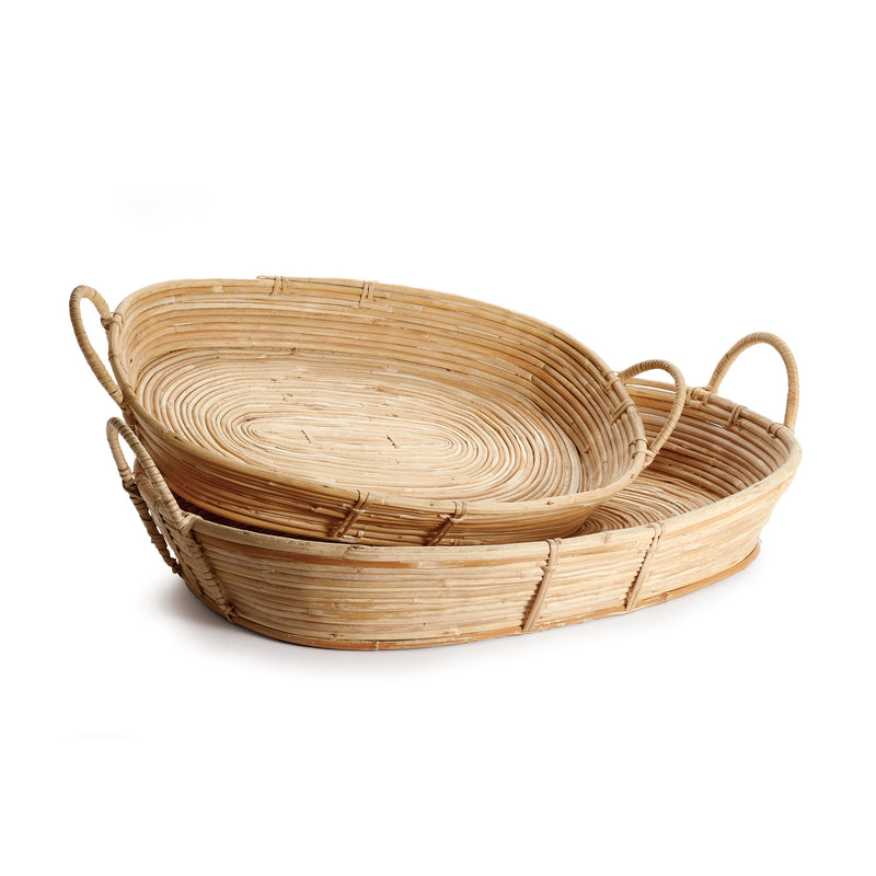 NAPA Home & Garden, CANE RATTAN TRAYS WITH HANDLES, SET OF 2,DB210