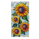 Stained Glass Sunflower Stalk Door Cover