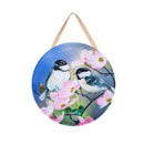 Chickadee Charm Blossoms Door Decor