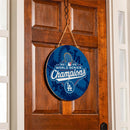 Los Angeles Dodgers, World Series 2025 Round Door Decor with Hanging Rope, 18x18