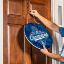 Los Angeles Dodgers, World Series 2025 Round Door Decor with Hanging Rope, 18x18