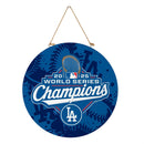 Los Angeles Dodgers, World Series 2025 Round Door Decor with Hanging Rope, 18x18