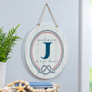 Coastal Door Decor Monogram White 18" J