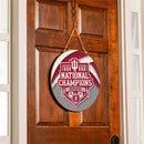 Indiana University, Div 1 Champs, Round Door Decor with Hanging Rope, 18x18