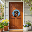 Pet Central Dog Wood Round Door Decor, Rottweiler, 18"