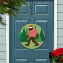 High Country Bigfoot Christmas Door Decor, MDF, 18"