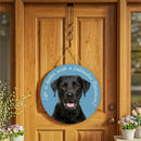 Pet Central Dog Wood Round Door Decor, Labrador Retriever, 18"