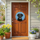 Pet Central Dog Wood Round Door Decor, Labrador Retriever, 18"