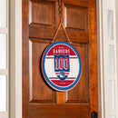 New York Rangers,100 Anniversary Round Door Decor with Hanging Rope, 18x18
