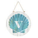 Coastal Door Decor Shell Monogram 18" V