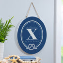 Coastal Door Decor Monogram Blue 18" X