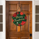 Holly Homestead Wood Door Decor, "Merry Christmas", 18"
