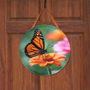 Cottage Garden Monarch Visit Door Decor