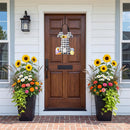 Buffalo Plaid Bunny Welcome Door Decor