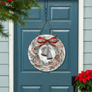 Winter Grove Wreath And Bell Door Decor, MDF, 18"