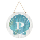 Coastal Door Decor Shell Monogram 18" P