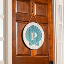 Coastal Door Decor Shell Monogram 18" P