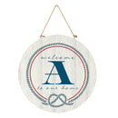 Coastal Door Decor Monogram White 18" A