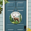 High Country Wilderness Wood Door Decor, Mule Deer, 18"