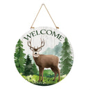 High Country Wilderness Wood Door Decor, Mule Deer, 18"