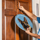 Pet Central Dog Wood Round Door Decor, German Shepherd, 18"