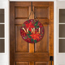 Holly Homestead Wood Door Decor, "Noel", 18"