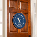 Coastal Door Decor Monogram Blue 18" Y