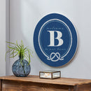 Coastal Door Decor Monogram Blue 18" B