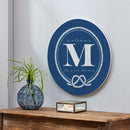 Coastal Door Decor Monogram Blue 18" M
