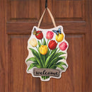 Tulip Garden Welcome Door Decor