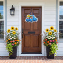 Blue Truck Fresh Market Door Decor
