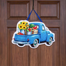 Blue Truck Fresh Market Door Decor