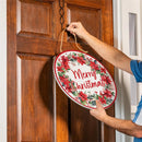 VivaStyle Poinsettia Bliss Door Decor, "Merry Christmas" , MDF, 18"