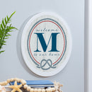 Coastal Door Decor Monogram White 18" M